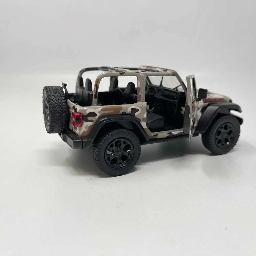 Kinsmart Jeep Wrangler Rubicon 2018 Die Cast Pull Back Topless Camo 1:34